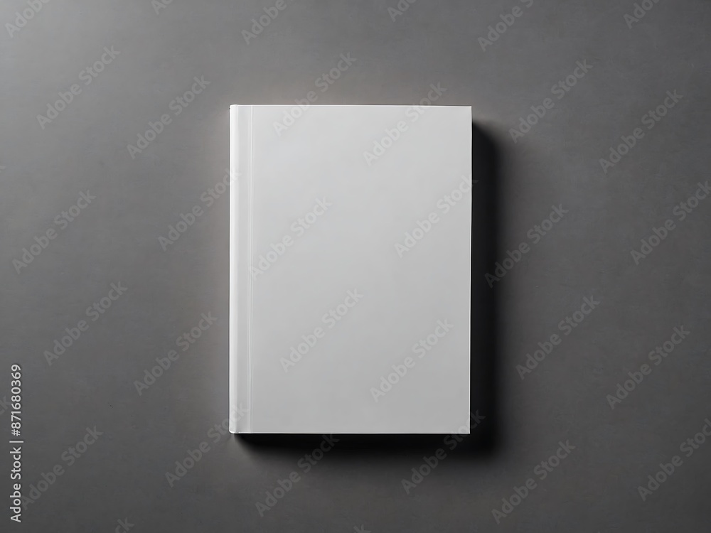 mockup of a blank cover white book on a grey background mockup of a blank cover white book on a grey background