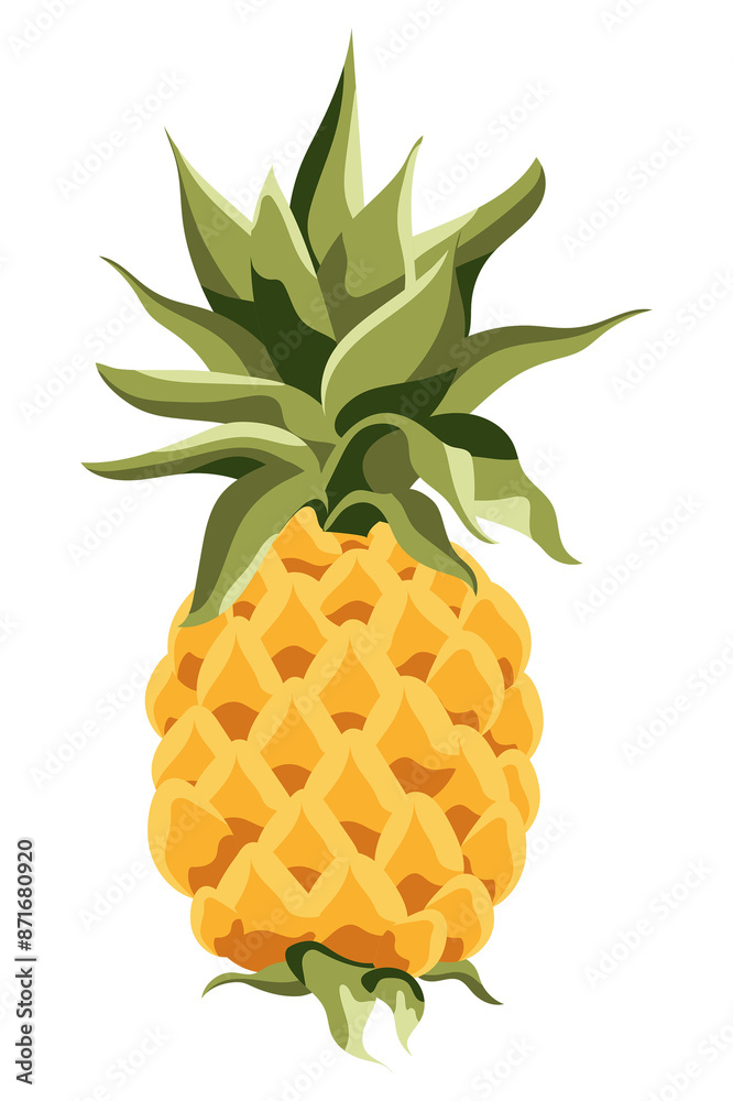 Obraz premium Yellow pineapple design element