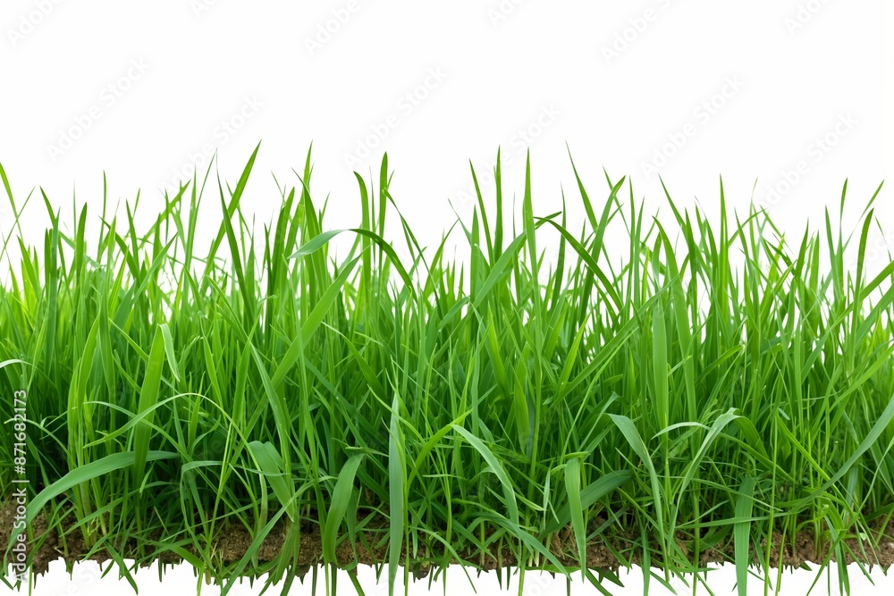 A long green grass field with no other objects in the background. The grass is tall and lush, giving the impression of a peaceful and serene environment A long green grass field with no other objects in the background. The grass is tall and lush, giving the impression of a peaceful and serene environment