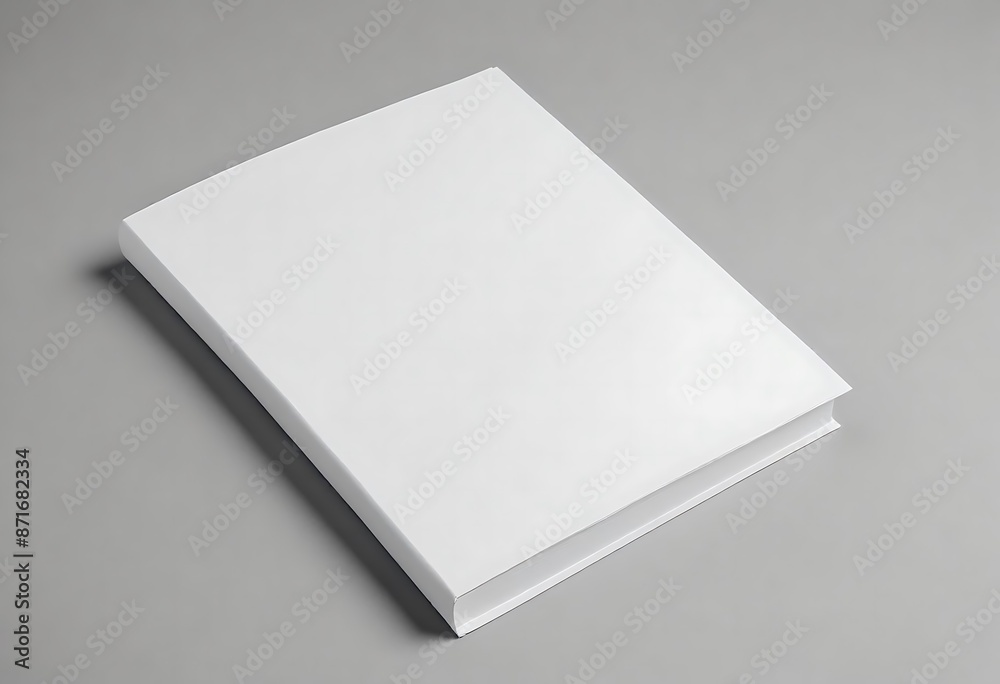 mockup of a blank cover white book on a grey background mockup of a blank cover white book on a grey background