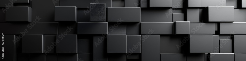 A wide extra-dark black geometric background is shown in 3D illustrations on the website header A wide extra-dark black geometric background is shown in 3D illustrations on the website header