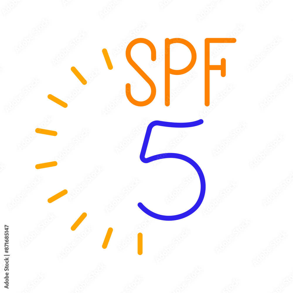 SPF 5 line icon. Skincare, ultraviolet, beauty, spa, sunburn, rejuvenation, cleansing, facial mask, therapy, wellness, health, anti-aging, pampering, glow, hydration, facial care, self-care, salon SPF 5 line icon. Skincare, ultraviolet, beauty, spa, sunburn, rejuvenation, cleansing, facial mask, therapy, wellness, health, anti-aging, pampering, glow, hydration, facial care, self-care, salon