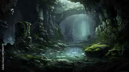 Wallpaper Mural underwater, grotto, fantasy, landscape, nature, adventure  Fantasy wallpaper, rpg  landscape Torontodigital.ca
