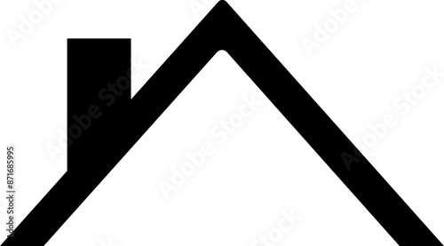 House or home roof fill icon. House top vector symbol for website, mobile app, infographic. Real estate home logo illustration for realtor, roof construction and repair icon on transparent background.