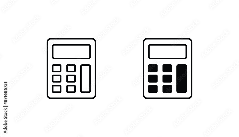 Calculator icon design with white background stock illustration Calculator icon design with white background stock illustration