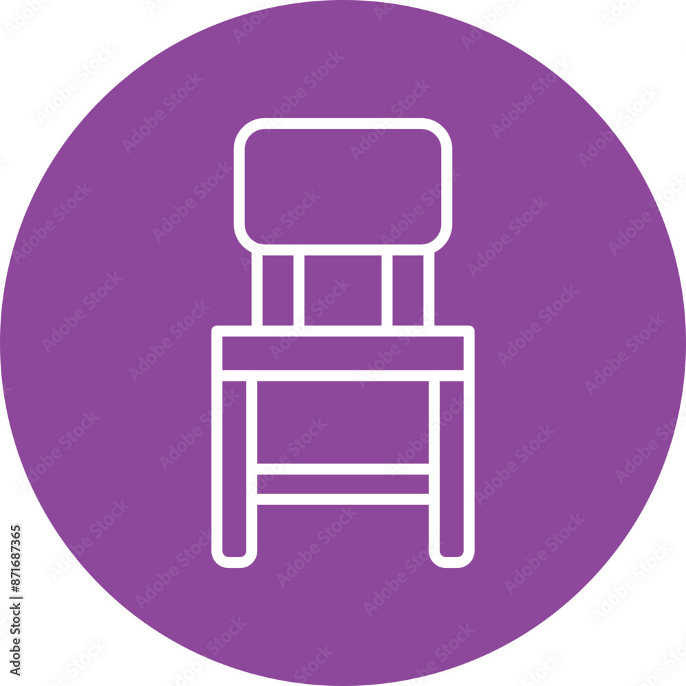 Chairs line circle icon Chairs line circle icon