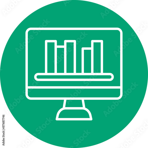 Online Library line circle icon