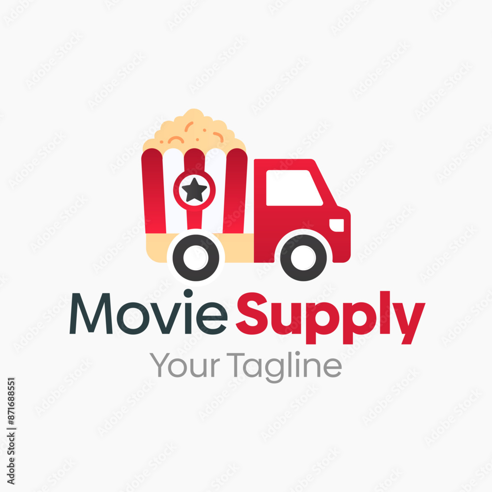 Naklejka premium Movie Supply Logo Vector Template Design. Good for Business, Startup, Agency, and Organization