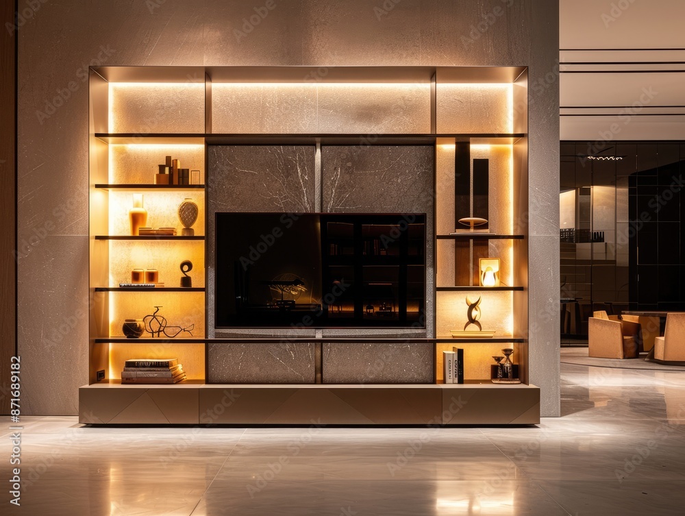 Modern Luxury Living Room with Earth Tones and Polished Concrete Modern Luxury Living Room with Earth Tones and Polished Concrete