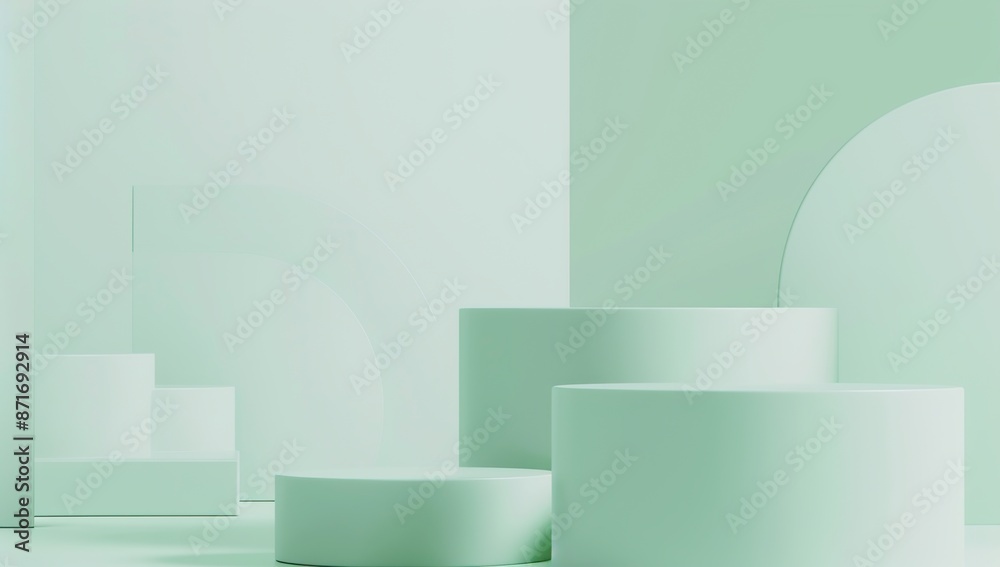 Abstract Green Minimalist Product Display Abstract Green Minimalist Product Display