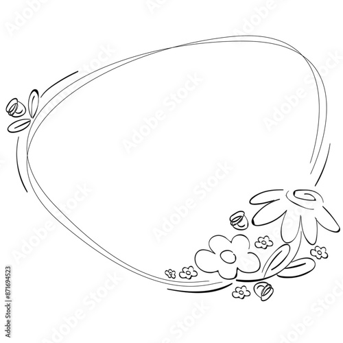 Wallpaper Mural Cute doodle floral wreath transparent png Torontodigital.ca