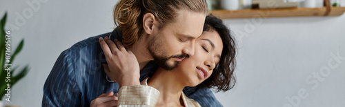 A couple embraces in a tender moment, finding solace in each others presence.