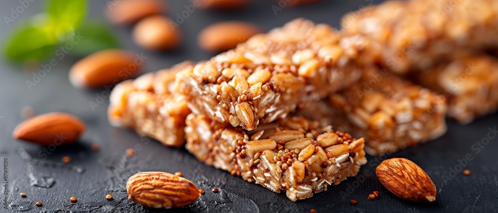 Quinoa and almond bars, proteinpacked