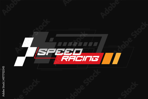 racing performance trendy fashionable vector t-shirt and apparel design, typography, print, poster. Global swatches.