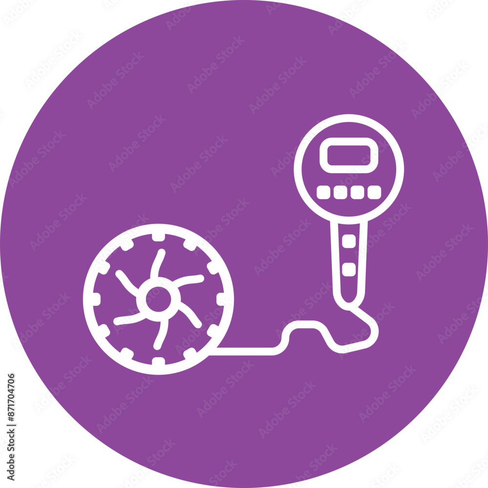 Air pump line circle icon Air pump line circle icon