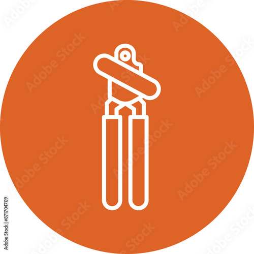Can opener line circle icon