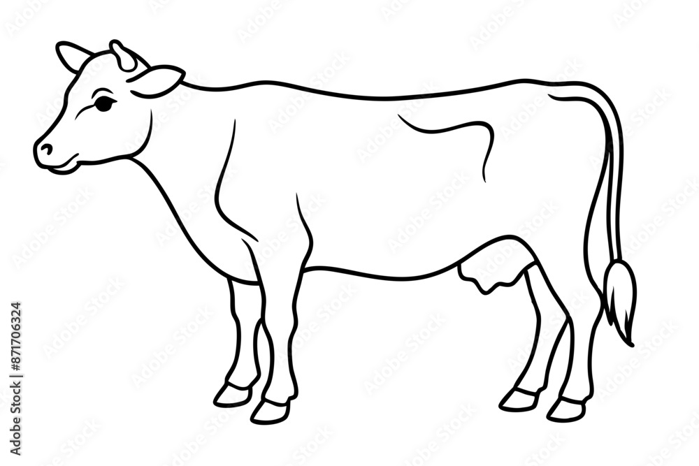cow line art vector illustration cow line art vector illustration