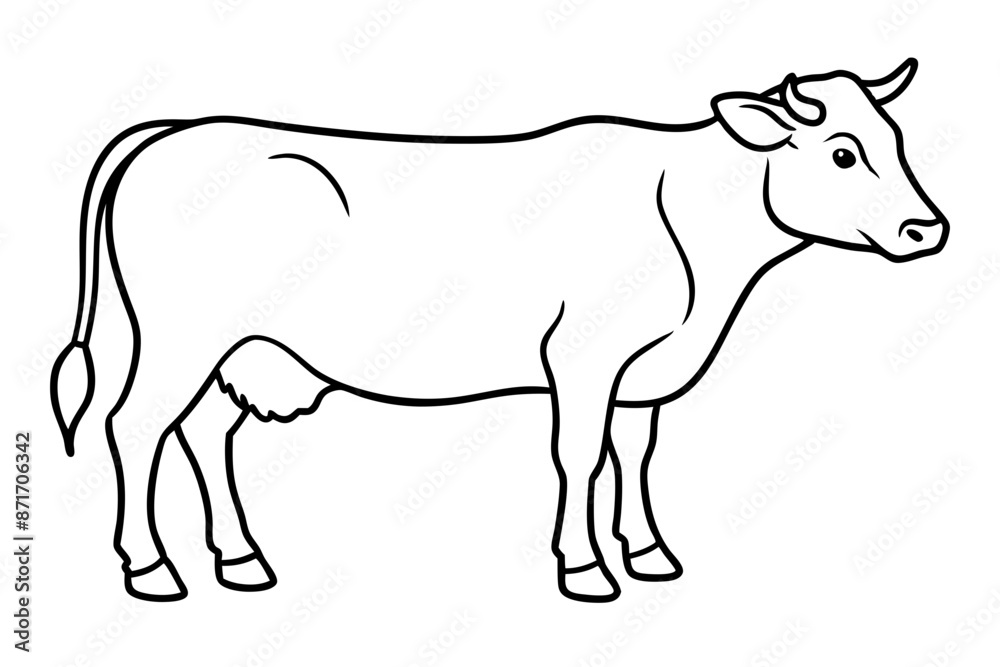 cow line art vector illustration cow line art vector illustration