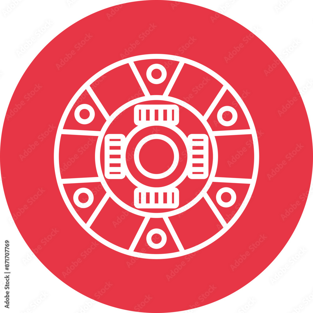 Clutch line circle icon Clutch line circle icon
