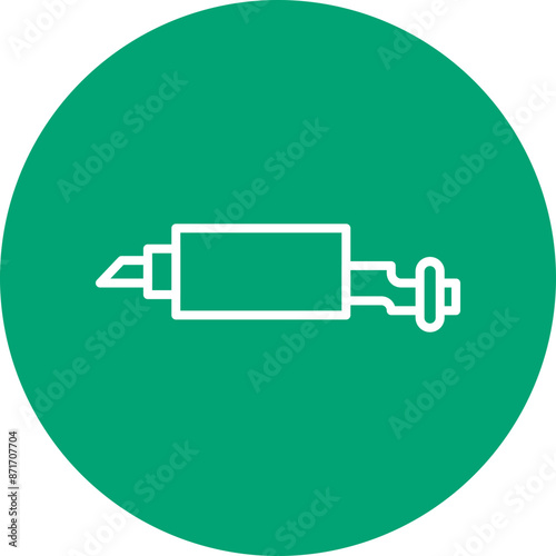 Exhaust System line circle icon