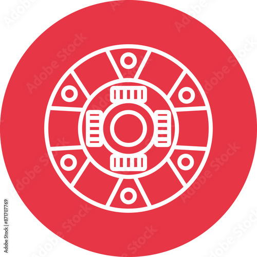 Clutch line circle icon