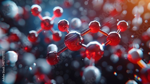 red cells flowing