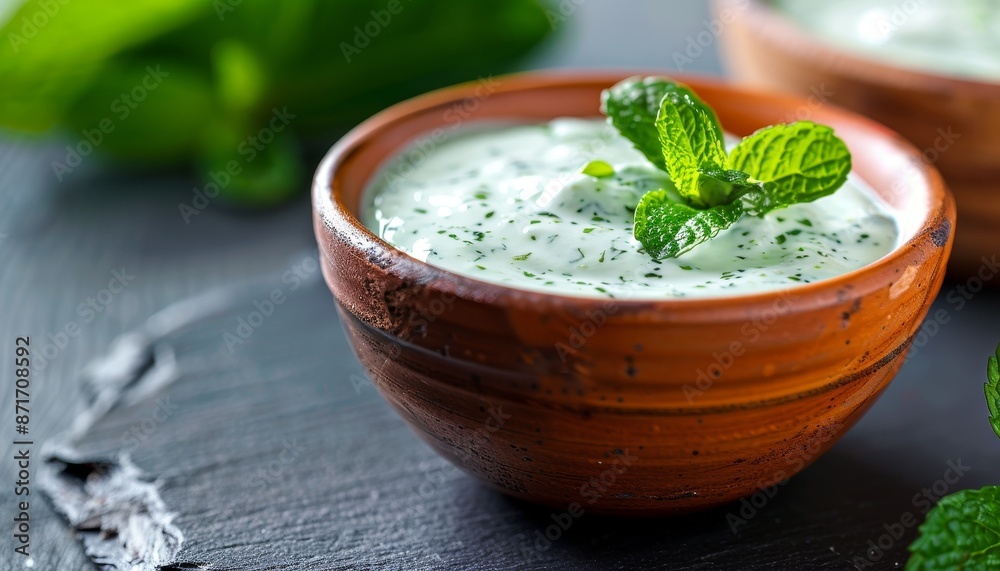 Mint yogurt sauce, cool and refreshing Mint yogurt sauce, cool and refreshing