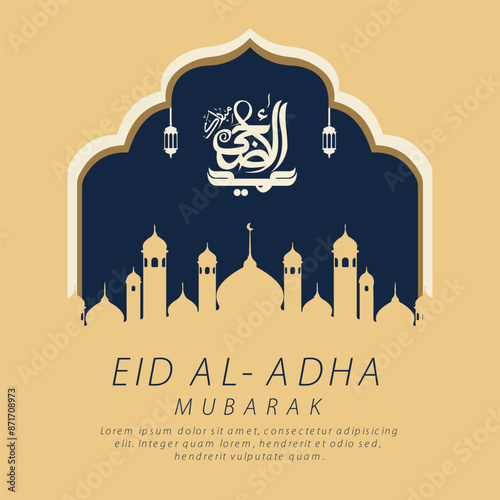 happy eid al-adha with vector style