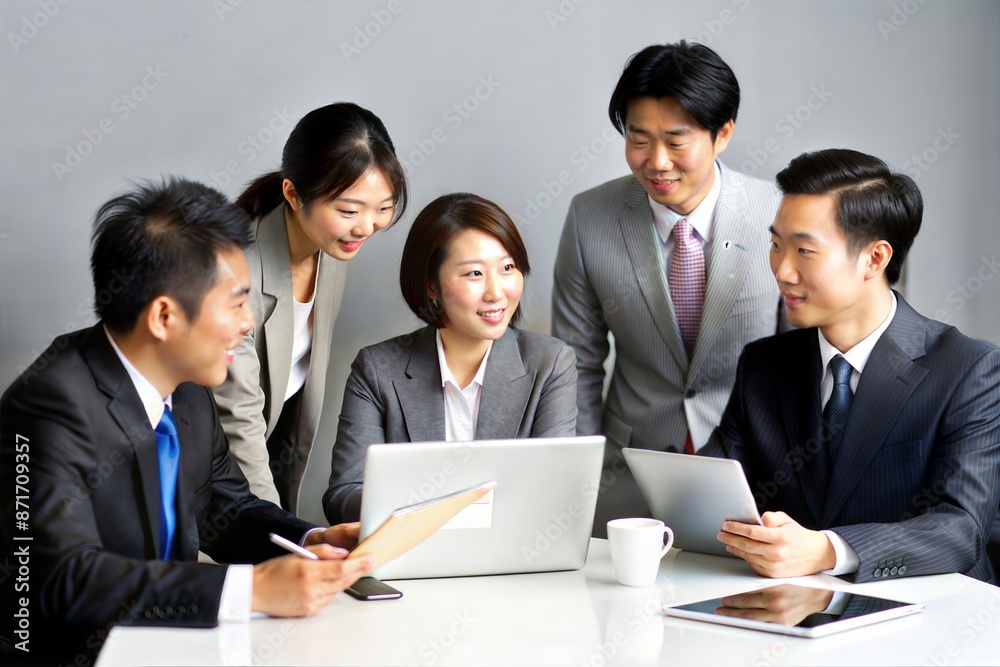Diverse Asian Business Team Discussing Strategy
Diverse Asian Business Team Discussing Strategy