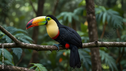 Ross's Turaco or Lady Ross's Turaco (Musophaga Rossae)., Generative AI
 photo