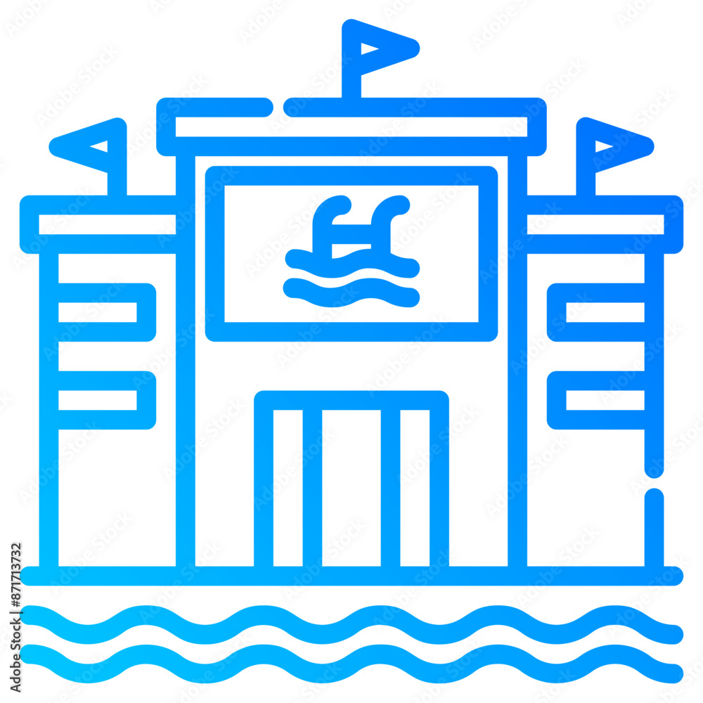 swimming pool. vector single icon with a dashed line gradient style. suitable for any purpose. for example: website design, mobile app design, logo, etc. swimming pool. vector single icon with a dashed line gradient style. suitable for any purpose. for example: website design, mobile app design, logo, etc.