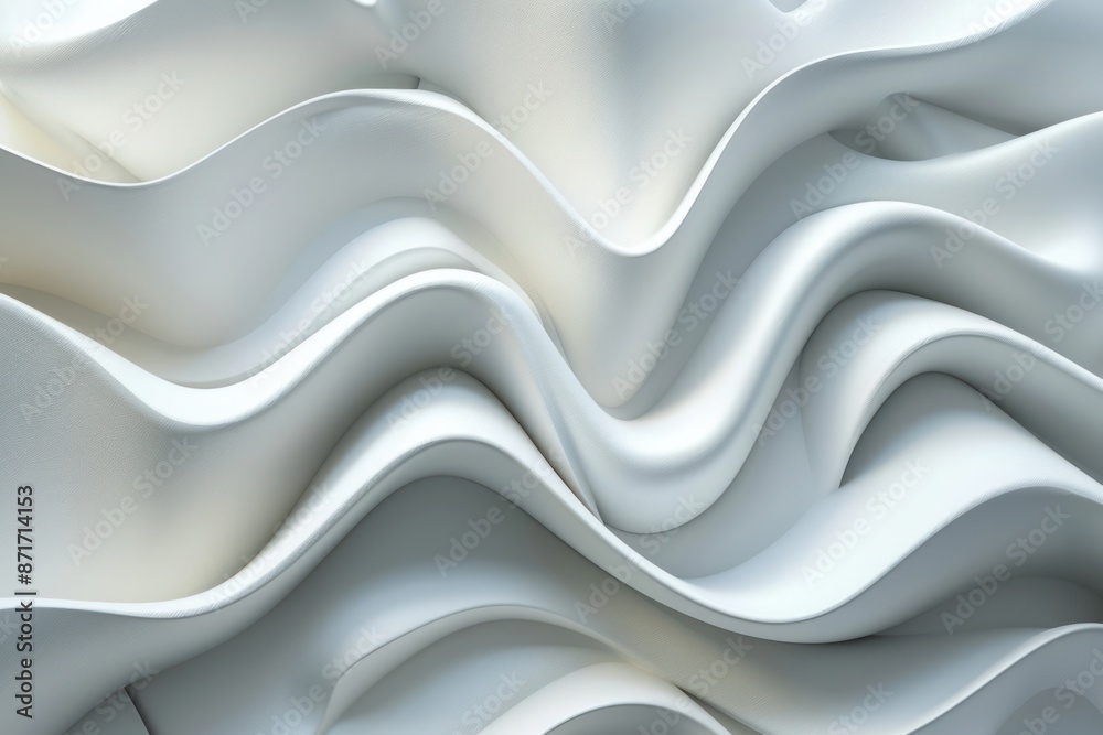 Obraz premium The image is a white wave with a lot of detail