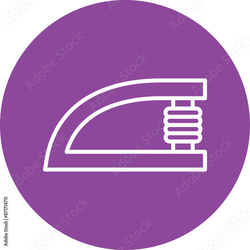 Spring board line circle icon