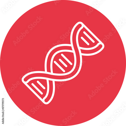 DNA line circle icon