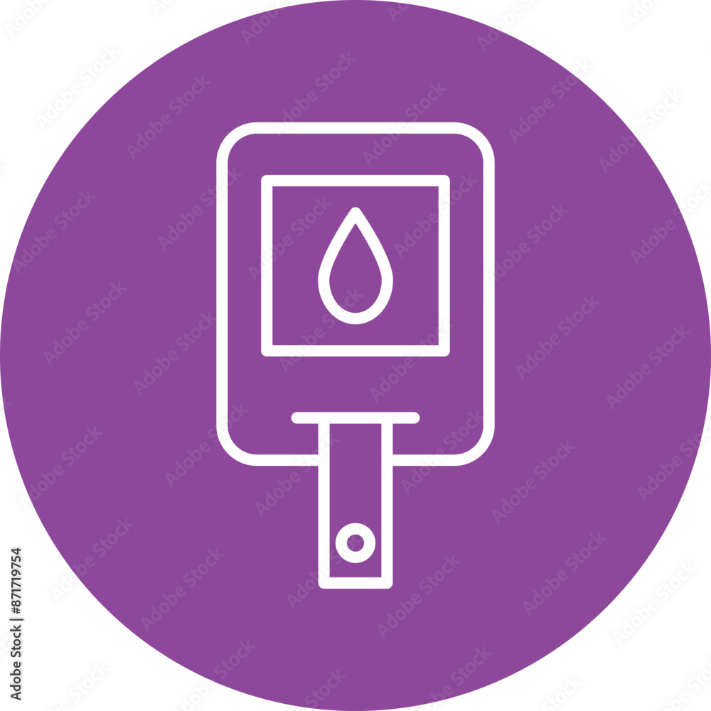 Blood test line circle icon Blood test line circle icon