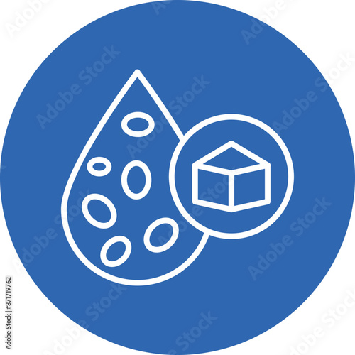 Diabetes Test Kit line circle icon