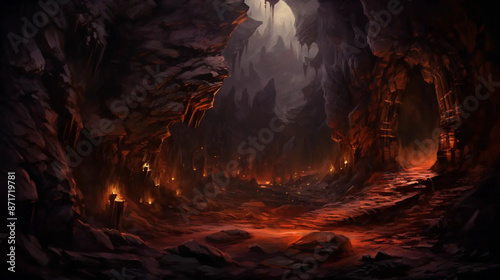 dragon, treasure, cavern, adventure, fantasy, exploration Fantasy wallpaper, rpg landscape
