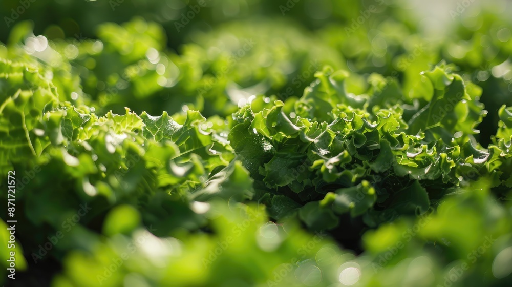 Organic red oak lettuce grown in a green plantation farm Emphasizing healthy food agriculture and hydroponic methods Organic red oak lettuce grown in a green plantation farm Emphasizing healthy food agriculture and hydroponic methods