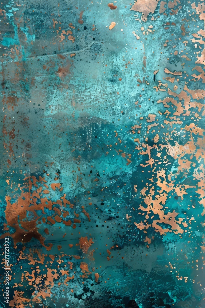 Image of an old copper vessel with a texture on its surface Image of an old copper vessel with a texture on its surface