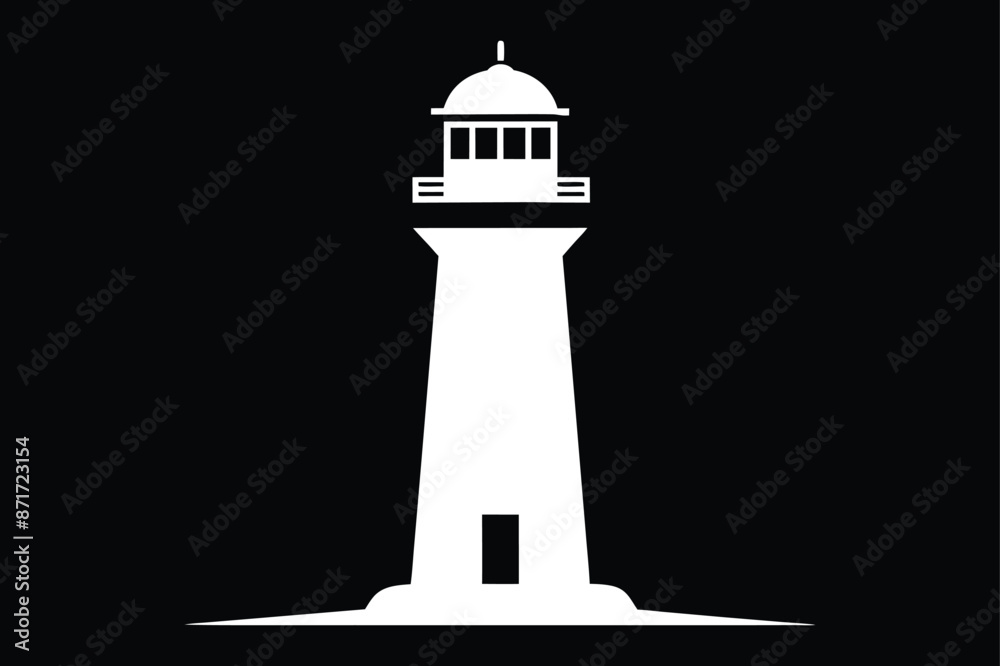 Lighthouse silhouette Vector Illustration design Lighthouse silhouette Vector Illustration design