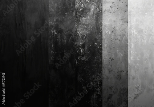 The background features an abstract gray photocopy texture with horizontal light/dark striations photo