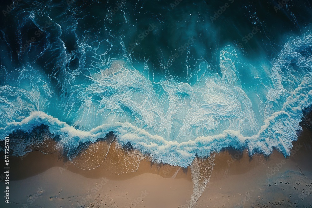 The ocean is calm and the waves are small The ocean is calm and the waves are small
