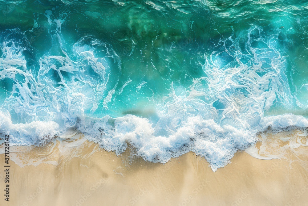 Fototapeta premium The ocean is calm and the waves are small
