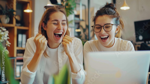group of female office work...