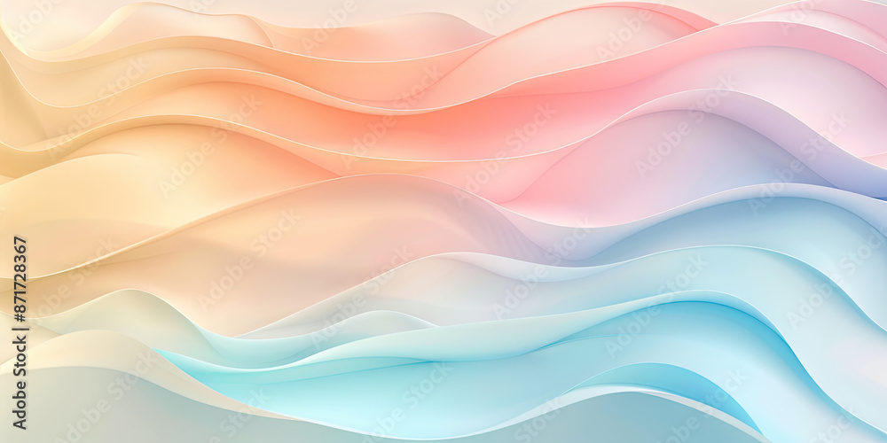 Fototapeta premium Color wave pattern background, wavy lines swirls colorful backdrop wallpaper, gradient, graphic resource, generated ai