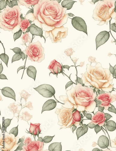 Seamless Patterns Repeating Patterns Design Fabric floral color , High quality photo