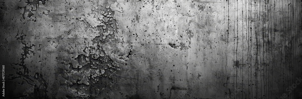 Fototapeta premium The texture has a rough texture with old, dusty and dirty surfaces. The background is retro vintage. The panorama format is horizontal.