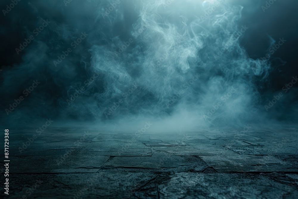 A dark, smoky, and wet environment with a lot of steam A dark, smoky, and wet environment with a lot of steam