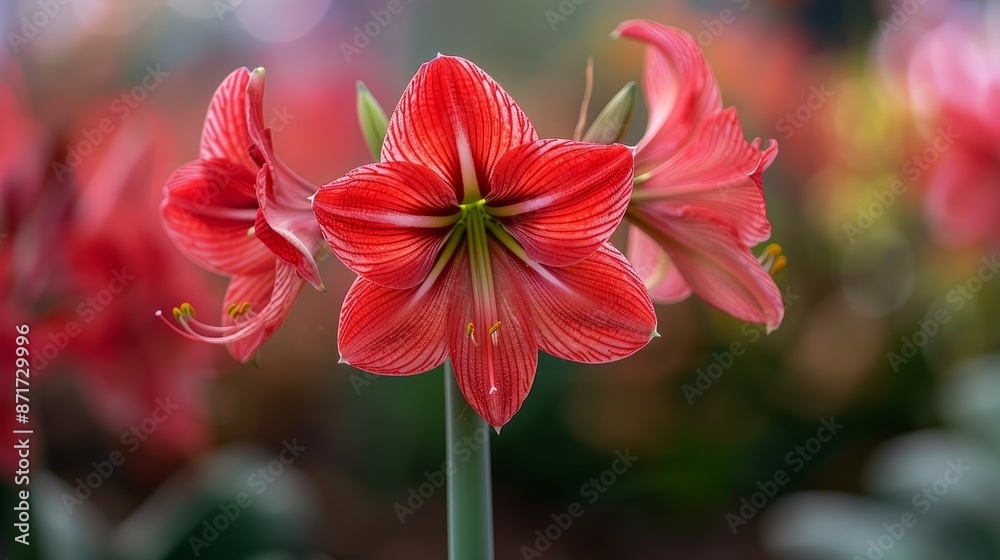 Fototapeta premium Amaryllis bloom in a garden