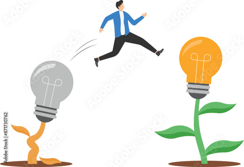 Business transformation, changing strategy, changing idea, realignment in business operations or new normal concept. 

